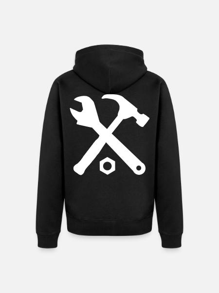 Wrench craftsman tool craft - Unisex Premium Organic Zip Hoodie - black