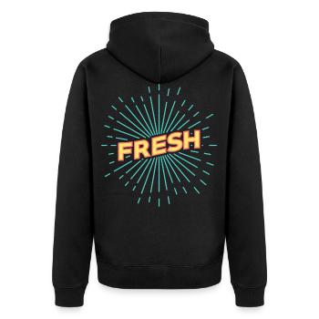Frais - Veste à capuche bio Premium Unisexe - noir - Dos - Nico (187cm)