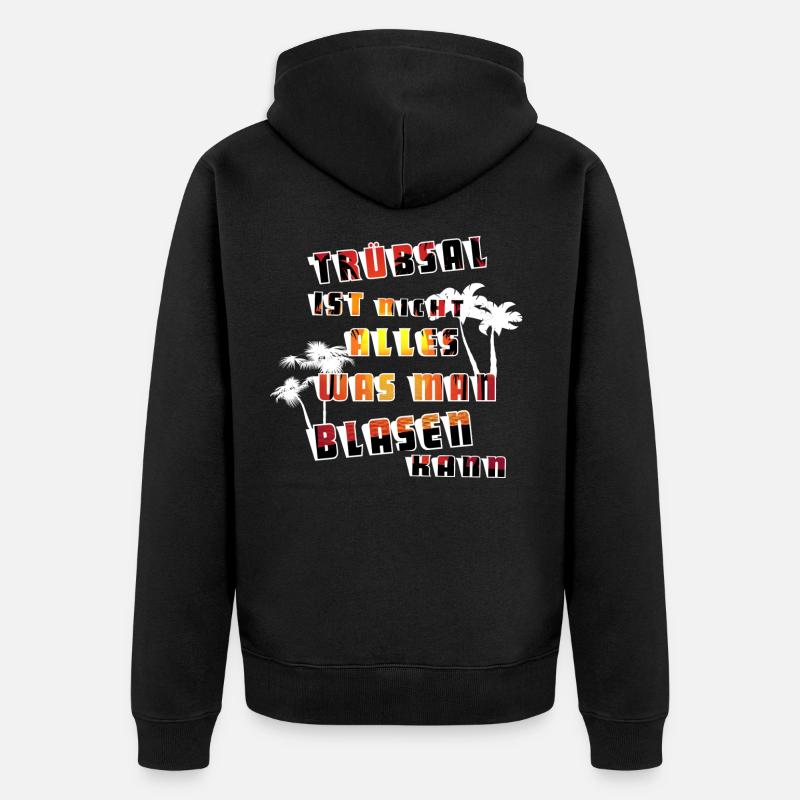 Witziger Spruch - Unisex Premium Bio Zip Hoodie - Schwarz