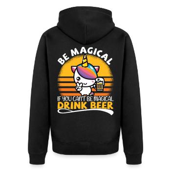 Buveurs de bière Boissons Boissons Bière Licorne - Veste à capuche bio Premium Unisexe - noir - Dos - Nico (187cm)