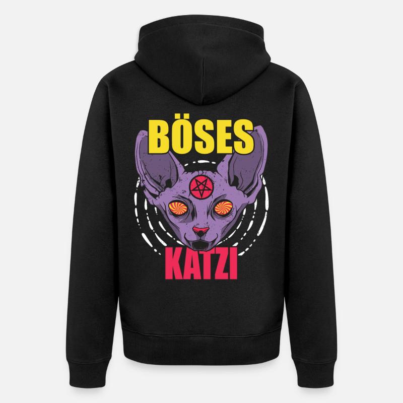 Chat de Katzi - Veste à capuche bio Premium Unisexe - noir