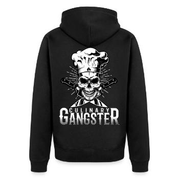 Culinary Gangster Chef cuisinier - Veste à capuche bio Premium Unisexe - noir - Dos - Nico (187cm)