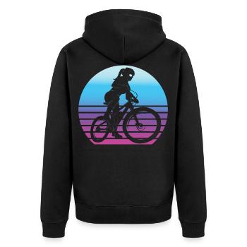 VTT VTT Filles VTT Biker - Veste à capuche bio Premium Unisexe - noir - Dos - Nico (187cm)