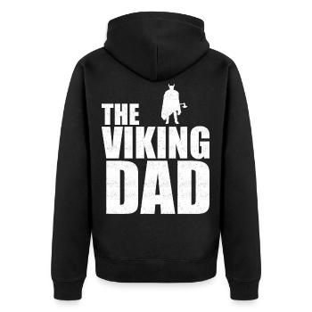 Viking papa père - Veste à capuche bio Premium Unisexe - noir - Dos - Nico (187cm)
