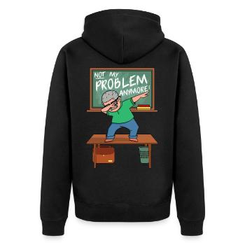 Enseignant à la retraite Pension Pension Pension Cadeau - Veste à capuche bio Premium Unisexe - noir - Dos - Nico (187cm)