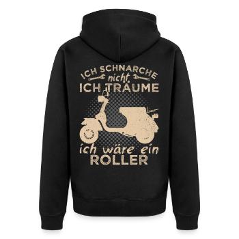 Scooter scooter deux roues - Veste à capuche bio Premium Unisexe - noir - Dos - Nico (187cm)