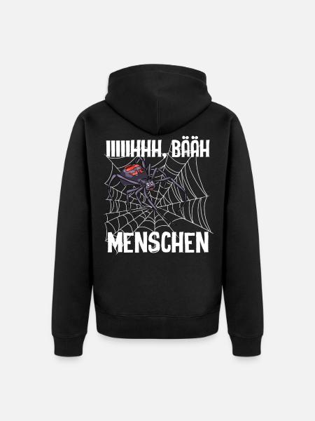 Spinne - Unisex Premium Bio Zip Hoodie - Schwarz
