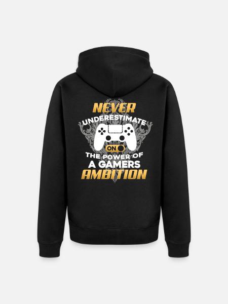 Gamer - Veste à capuche bio Premium Unisexe - noir