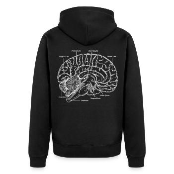Neurologue du cerveau Neurologie Recherche sur le cerveau - Veste à capuche bio Premium Unisexe - noir - Dos - Nico (187cm)