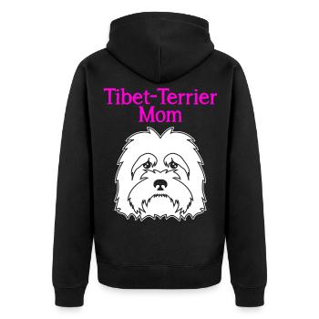 Terrier tibétain Maman Maman Terrier tibétain - Veste à capuche bio Premium Unisexe - noir - Dos - Nico (187cm)