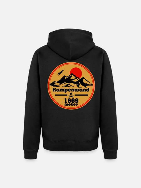 kampenwand - Unisex Premium Bio Zip Hoodie - Schwarz