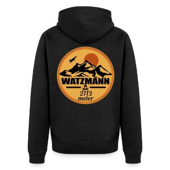 Watzmann - Veste à capuche bio Premium Unisexe - noir - Dos - Nico (187cm)
