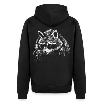 Waschbär Waschbären Raton laveur - Veste à capuche bio Premium Unisexe - noir - Dos - Nico (187cm)