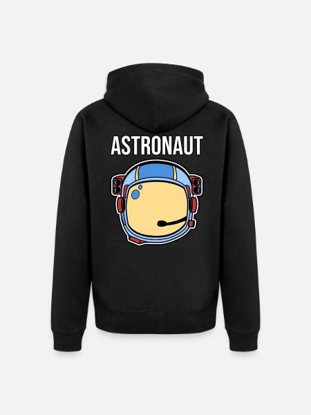 Astronaut - Unisex Premium Organic Zip Hoodie - black