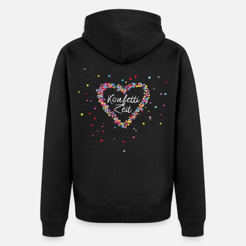 Carnaval Carnaval Confetti Cadeau - Veste à capuche bio Premium Unisexe - noir