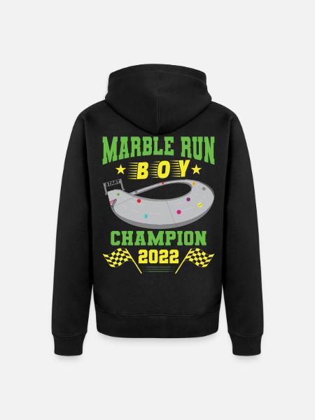 MARBLE RUN BOY. - Unisex Premium Organic Zip Hoodie - black