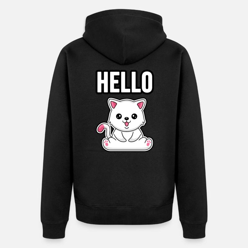 Bébé chien et chat - Veste à capuche bio Premium Unisexe - noir