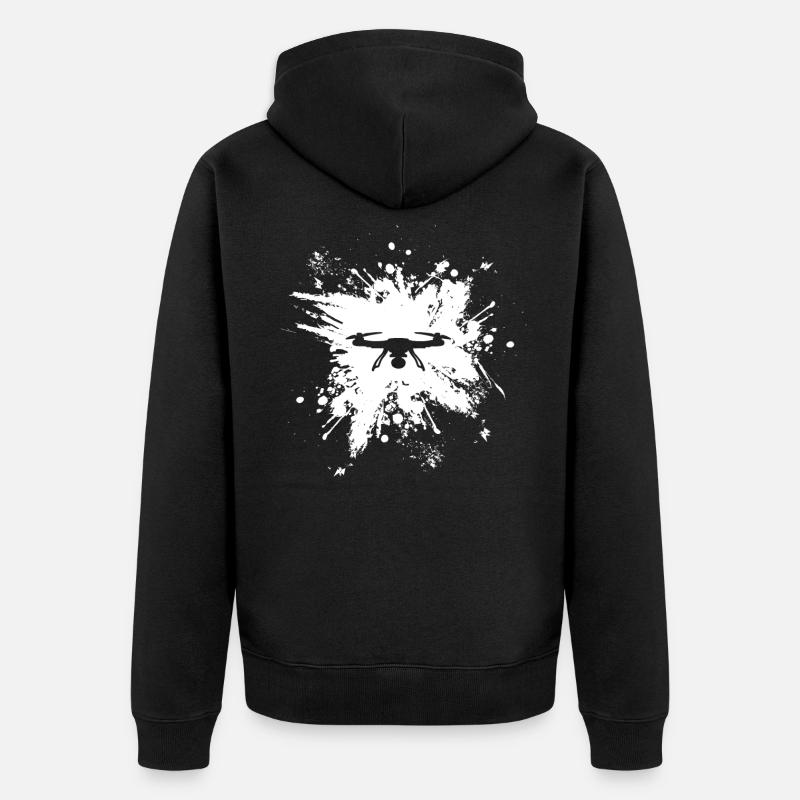 Drone - Veste à capuche bio Premium Unisexe - noir