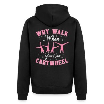 Pourquoi marcher quand vous pouvez Cartwheel - Veste à capuche bio Premium Unisexe - noir - Dos - Nico (187cm)