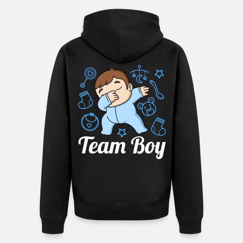 Révélation de genre Team Boy - Veste à capuche bio Premium Unisexe - noir