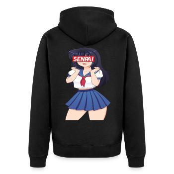 Anime Anime Merch Anime Anime Outfit Anime Characters - Unisex Premium Organic Zip Hoodie - black - Back - Nico (187cm)