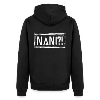 Anime - Unisex Premium Bio Zip Hoodie - Schwarz - Hinten - Nico (187cm)