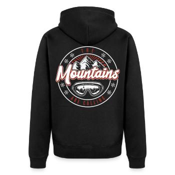 Ski Skiing Skier Skiing Cross-country skiing Biathlon - Unisex Premium Organic Zip Hoodie - black - Back - Nico (187cm)