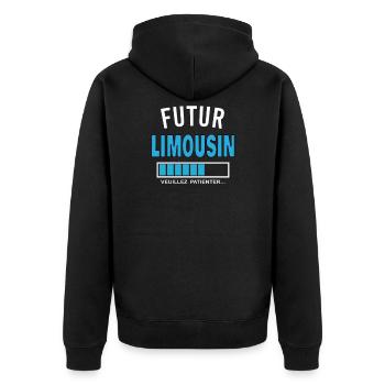 futur LIMOUSIN - Veste à capuche bio Premium Unisexe - noir - Dos - Nico (187cm)
