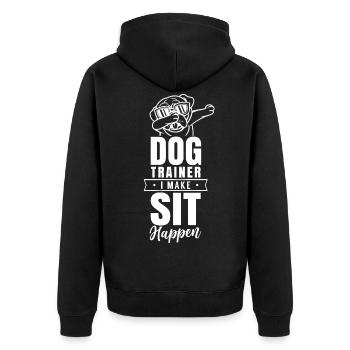 Dresseur de chiens Maître de chiens École canine Disant - Veste à capuche bio Premium Unisexe - noir - Dos - Nico (187cm)
