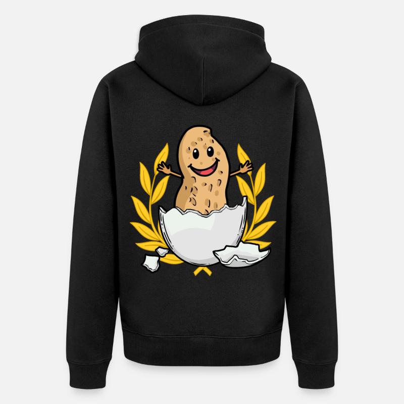Hourra Cacahuète Naissance Naissance Parents - Veste à capuche bio Premium Unisexe - noir