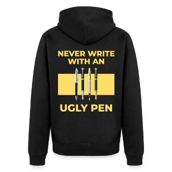 Beaux stylos d’écriture École Stylo Stylo Stylo Cadeau - Veste à capuche bio Premium Unisexe - noir - Dos - Nico (187cm)