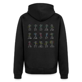 Math Algebra Curve Discussion Teacher Gift - Unisex Premium Organic Zip Hoodie - black - Back - Nico (187cm)