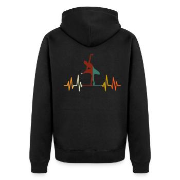 Ballet Ballerina Ballet Dancer Tütü Ballet Shoes - Unisex Premium Organic Zip Hoodie - black - Back - Nico (187cm)