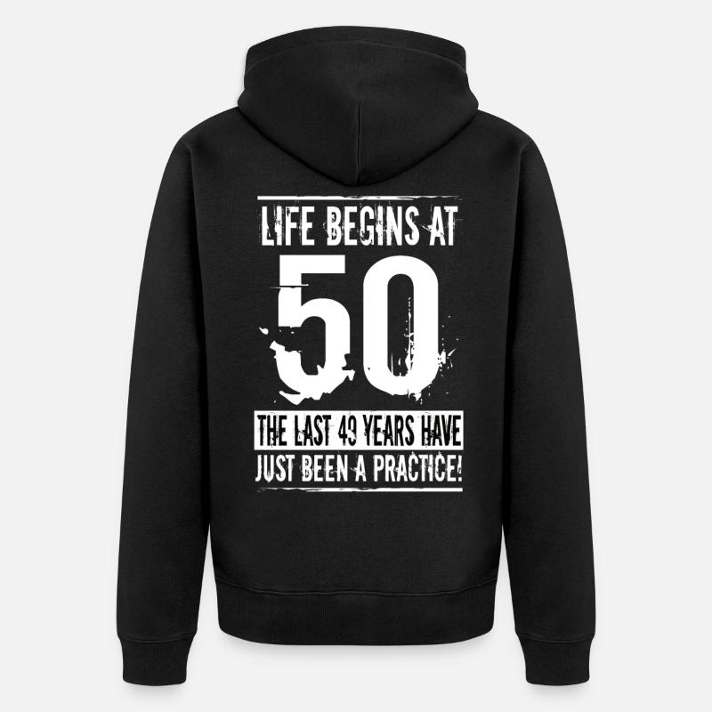 50e anniversaire - Veste à capuche bio Premium Unisexe - noir