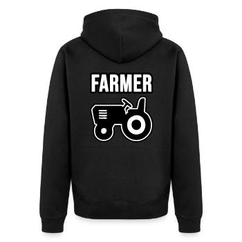Agriculteur, agriculteur et agriculteur - Veste à capuche bio Premium Unisexe - noir - Dos - Nico (187cm)
