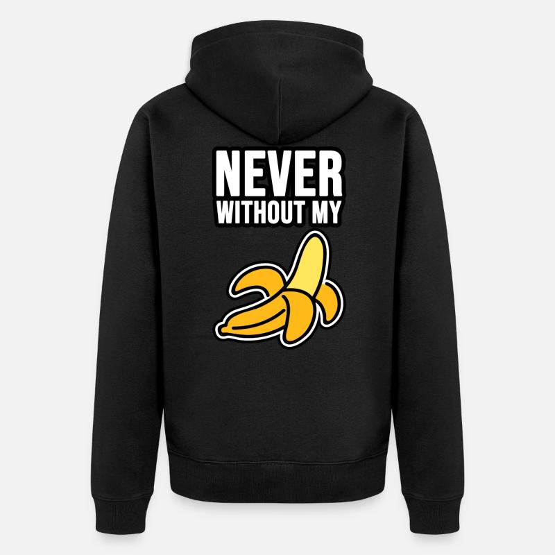 Jamais sans ma banane - Veste à capuche bio Premium Unisexe - noir