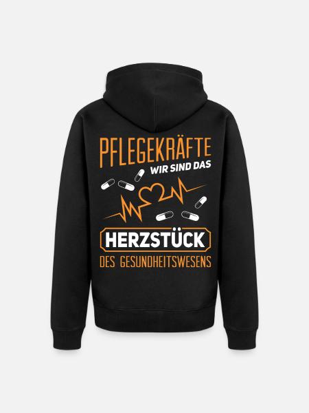 Altenpfleger Pflegedienst Pflegehelfer - Unisex Premium Bio Zip Hoodie - Schwarz