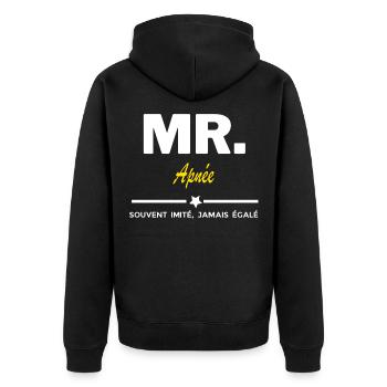 MR souvent imité jamais égalé Apnée - Veste à capuche bio Premium Unisexe - noir - Dos - Nico (187cm)
