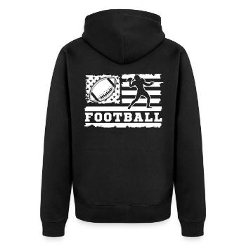 Cadeau de quarterback touchdown de football américain - Veste à capuche bio Premium Unisexe - noir - Dos - Nico (187cm)