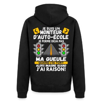 Moniteur De Conduite Moniteur D'Auto-École - Veste à capuche bio Premium Unisexe - noir - Dos - Nico (187cm)