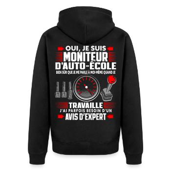 Moniteur De Conduite Moniteur D'Auto-École - Veste à capuche bio Premium Unisexe - noir - Dos - Nico (187cm)