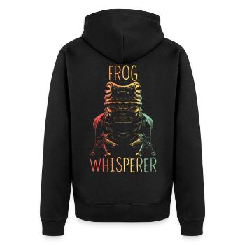 Grenouille Propriétaire Frog Frog Whisperer - Veste à capuche bio Premium Unisexe - noir - Dos - Nico (187cm)