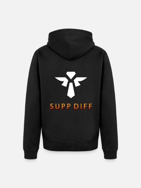 supp diff Tilter tilted gaming - Unisex Premium Bio Zip Hoodie - Schwarz