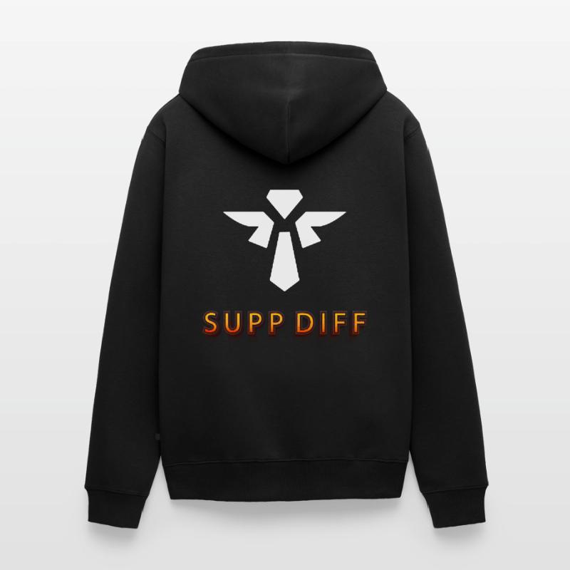 supp diff Tilter tilted gaming Unisex Premium Bio Zip Hoodie