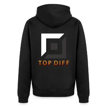 top diff tilter tilted gaming - Unisex Premium Organic Zip Hoodie - black - Back - Nico (187cm)
