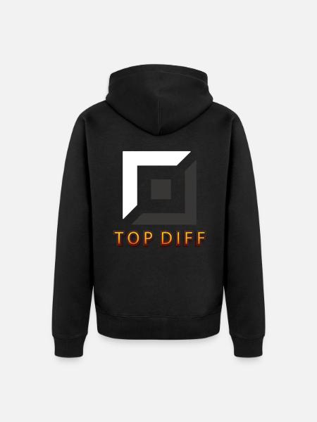 top diff Tilter tilted gaming - Unisex Premium Bio Zip Hoodie - Schwarz