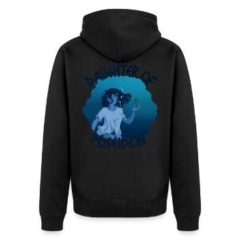 Daughter of Poseidon - Unisex Premium Organic Zip Hoodie - black - Back - Nico (187cm)