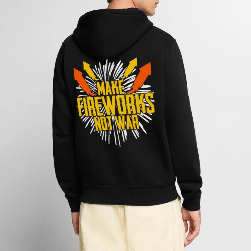 Pyro Fireworks Rocket Firecracker Pyrotechnics Unisex Premium Organic Zip Hoodie