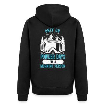 Snowboarding Snowboard Vintage Ski - Veste à capuche bio Premium Unisexe - noir - Dos - Nico (187cm)