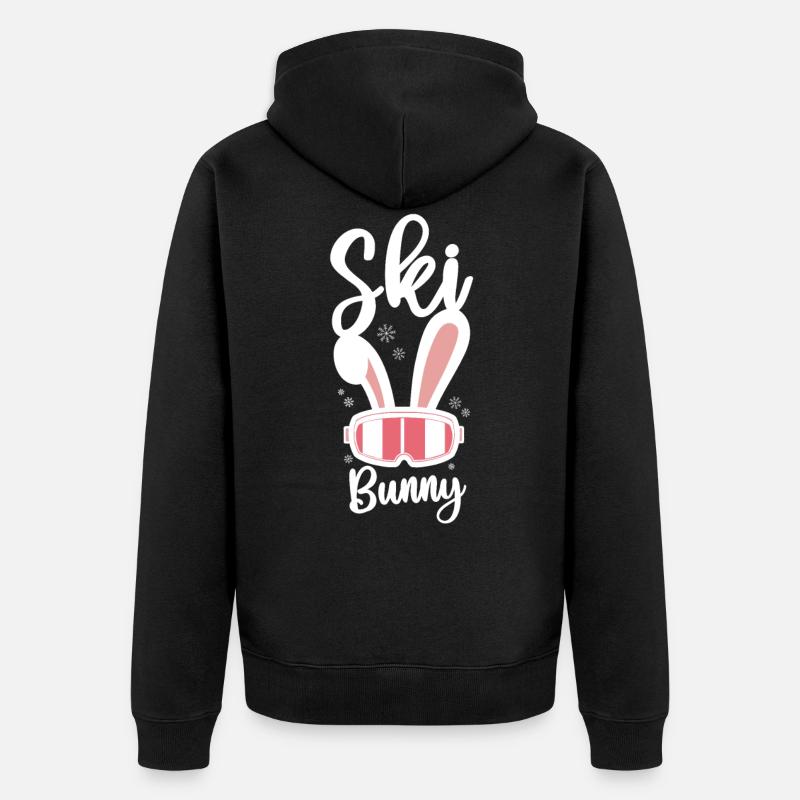 Ski Skiing Ski - Veste à capuche bio Premium Unisexe - noir